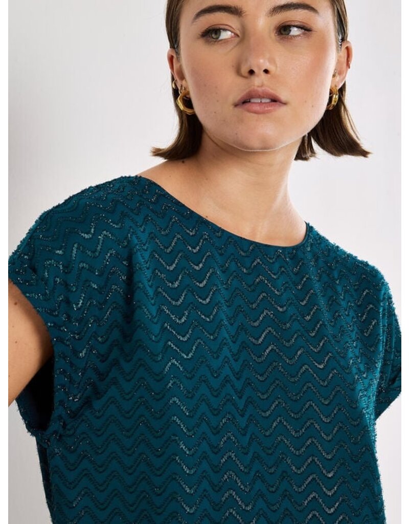BLUE JACQUARD TEE
