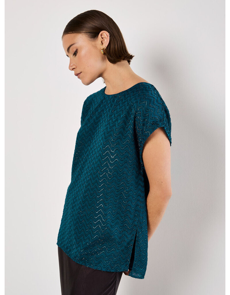 BLUE JACQUARD TEE