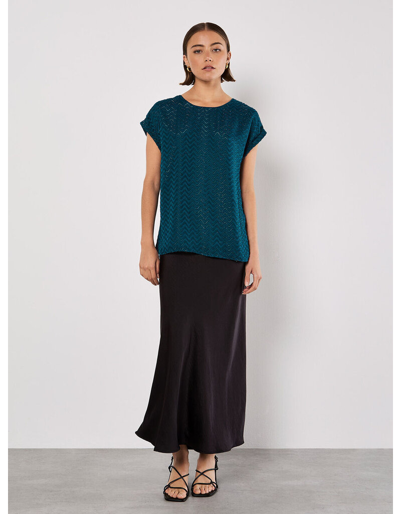 BLUE JACQUARD TEE