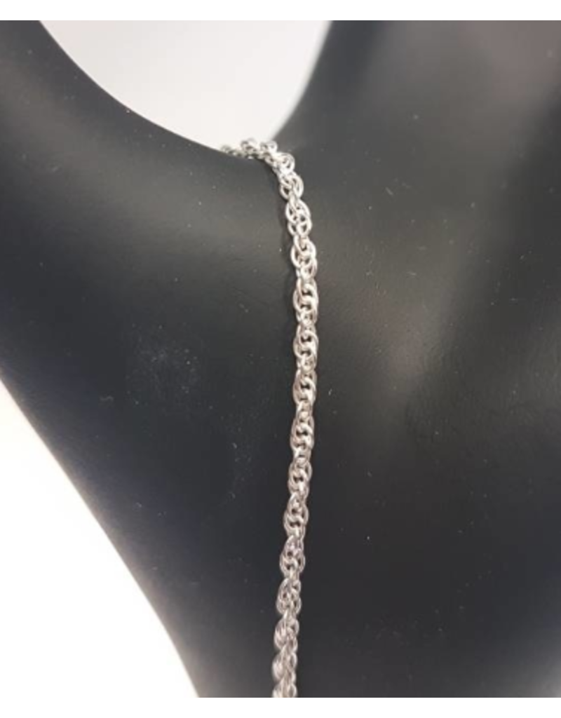 STERLING SILVER TWISTED SERPENTINE CHAIN-18"