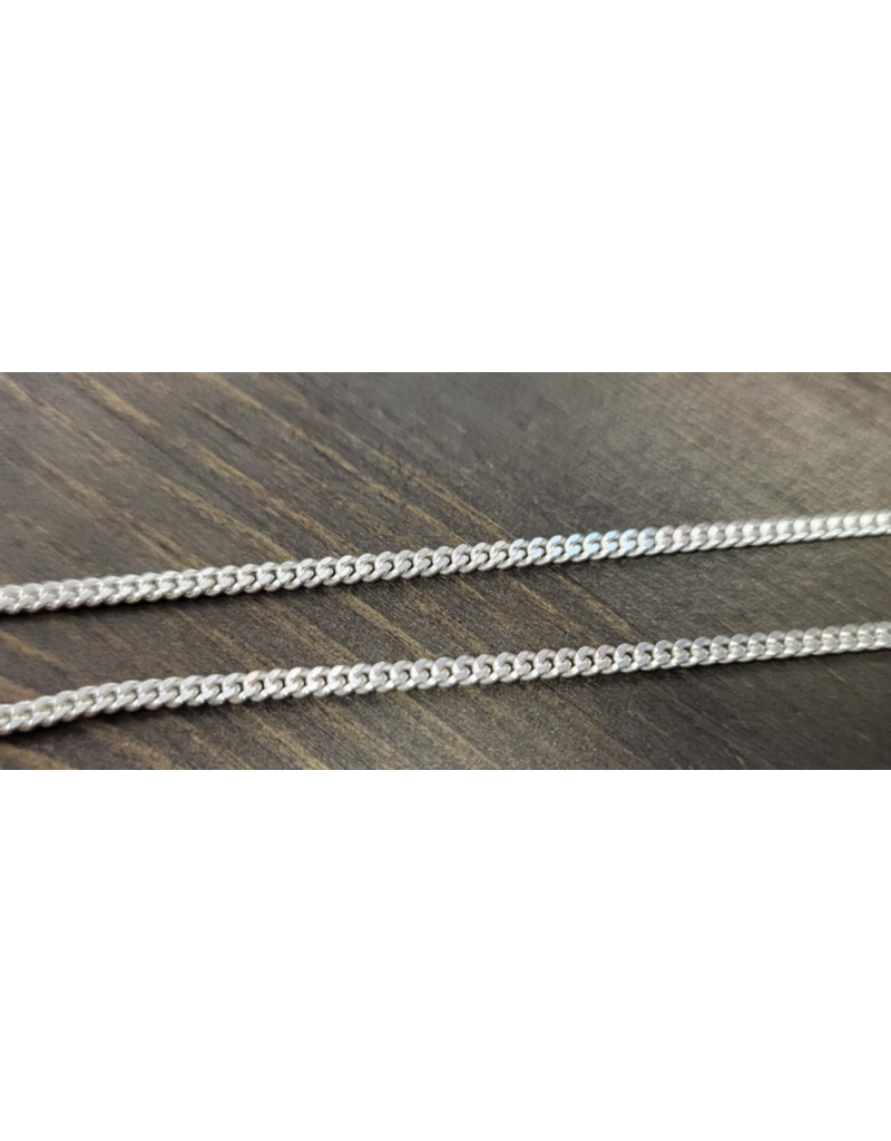 STERLING SILVER CURB CHAIN - 22"