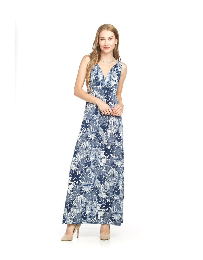 TROPICAL PRINTED STRETCH DRESS