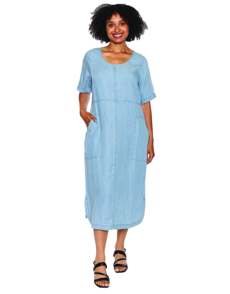 TENCEL DRESS w/SIDE ZIP