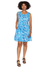 BATIK PRINT DRESS w/POCKETS