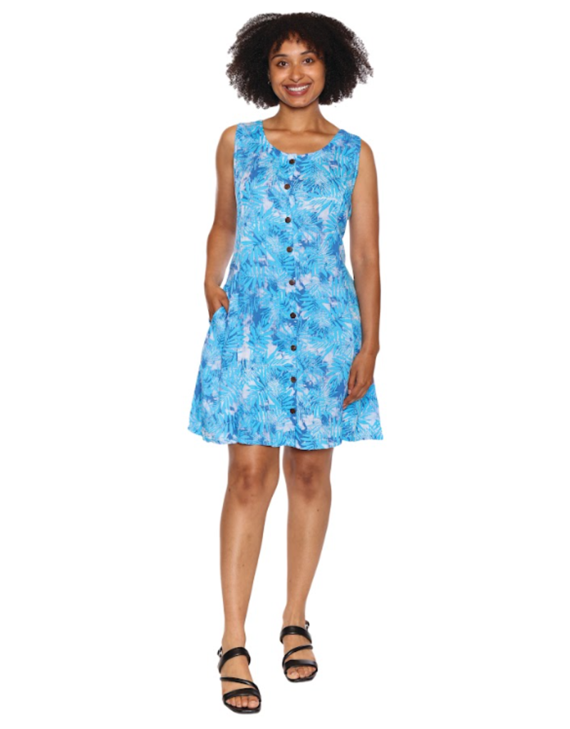 BATIK PRINT DRESS w/POCKETS