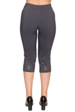 GREY COTTON BLEND CAPRI