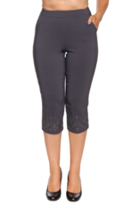 GREY COTTON BLEND CAPRI