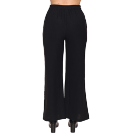 BLACK PALLAZO PANT w/BUTTON DETAIL