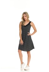 CREPE SLVLESS DRESS POLKA DOT  -V39