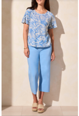 TRIBAL RUFFLE SLV TEE RIVIERA