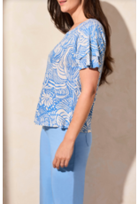 TRIBAL RUFFLE SLV TEE RIVIERA