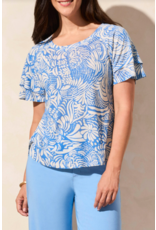 TRIBAL RUFFLE SLV TEE RIVIERA
