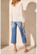 TRIBAL BLOUSE w/EMBROIDERED CUTOUT DETAIL