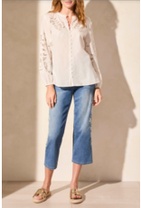 TRIBAL BLOUSE w/EMBROIDERED CUTOUT DETAIL