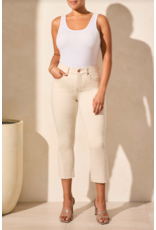 TRIBAL SOPHIA MICRO FLARE CROP JEAN ECRU