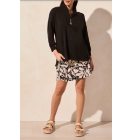 TRIBAL 3/4 SLV TOP w/1/4 ZIPPER