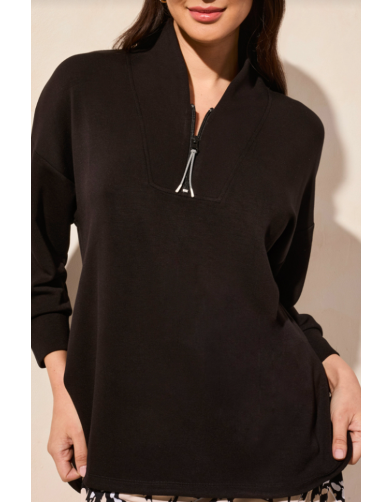 TRIBAL 3/4 SLV TOP w/1/4 ZIPPER