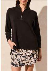 TRIBAL 3/4 SLV TOP w/1/4 ZIPPER