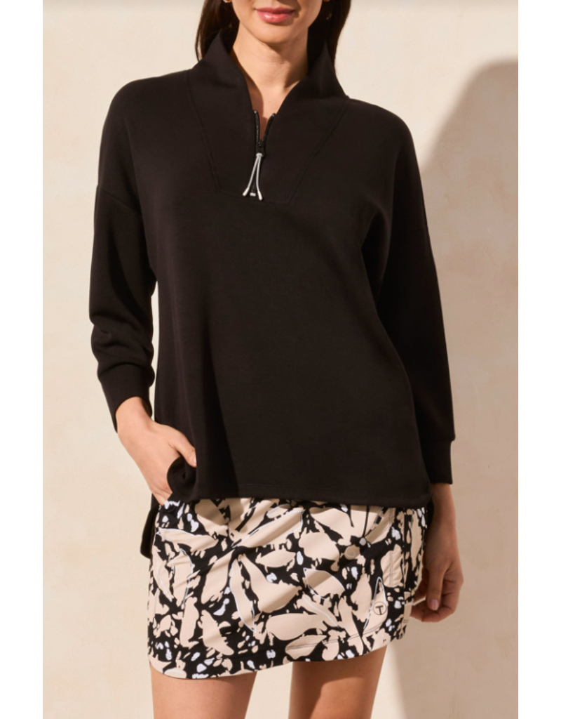 TRIBAL 3/4 SLV TOP w/1/4 ZIPPER