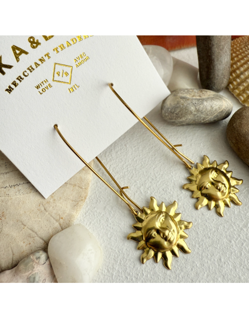 PIKA & BEAR SURYA SUN FACE EARRINGS