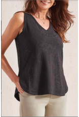 TRIBAL TEXTURED V-NECK TANK