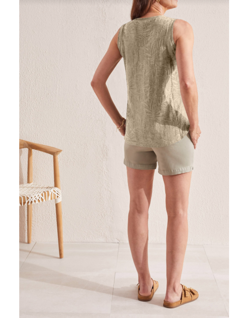 TRIBAL TEXTURED V-NECK TANK