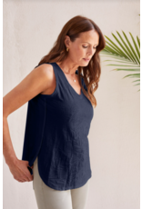 TRIBAL TEXTURED V-NECK TANK