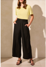TRIBAL PULL ON ANKLE PANT w/HEM VENT BLACK