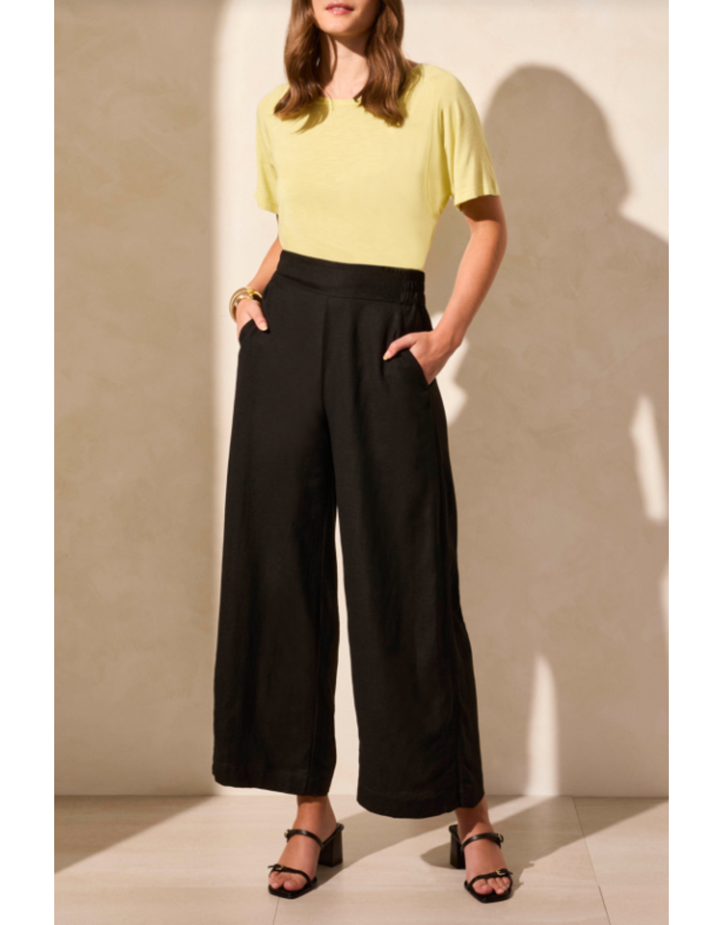 TRIBAL PULL ON ANKLE PANT w/HEM VENT BLACK