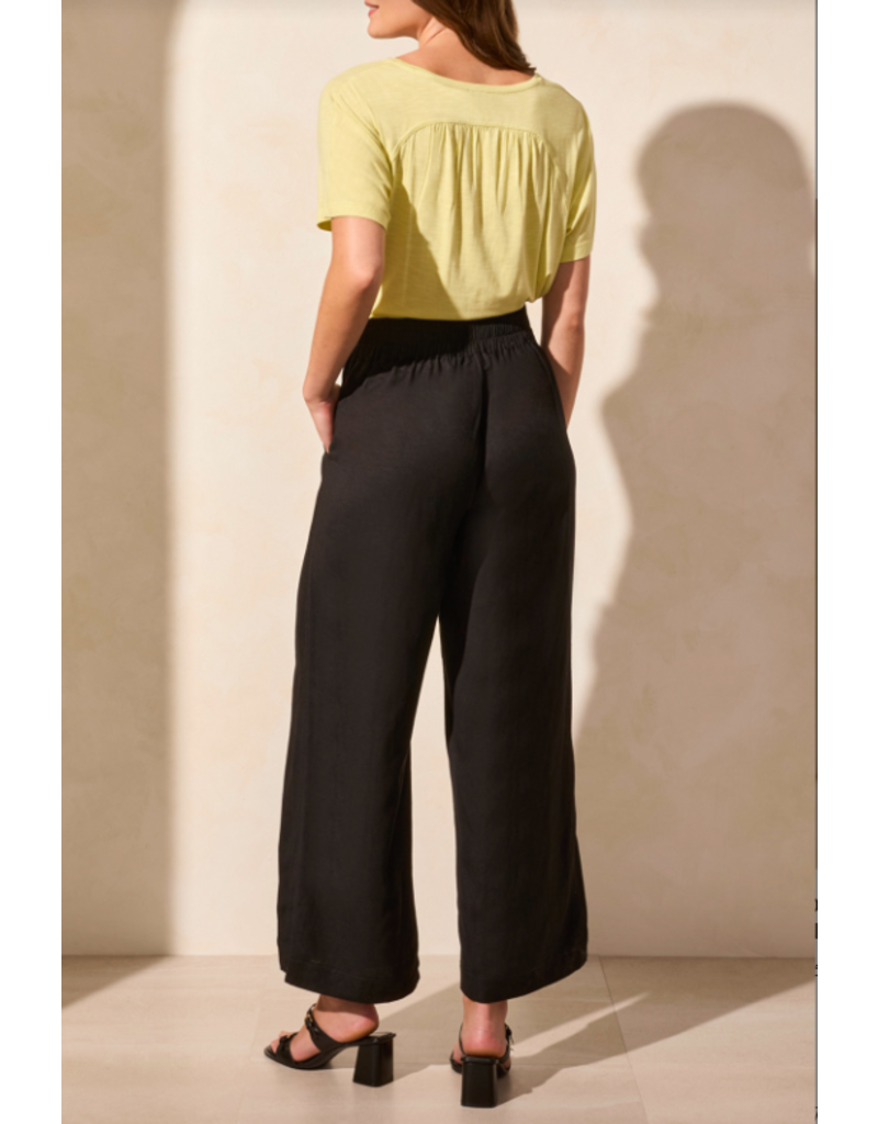 TRIBAL PULL ON ANKLE PANT w/HEM VENT BLACK