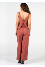 C'EST MOI TERRA COTTA WIDE LEG CRINKLE PANT