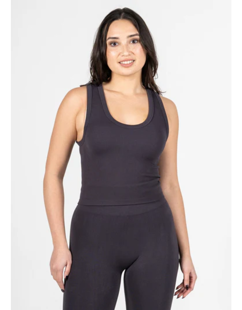 C'EST MOI BAMBOO DEEP SCOOP NECK TANK 1014