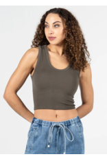 C'EST MOI BAMBOO DEEP SCOOP NECK TANK 1014