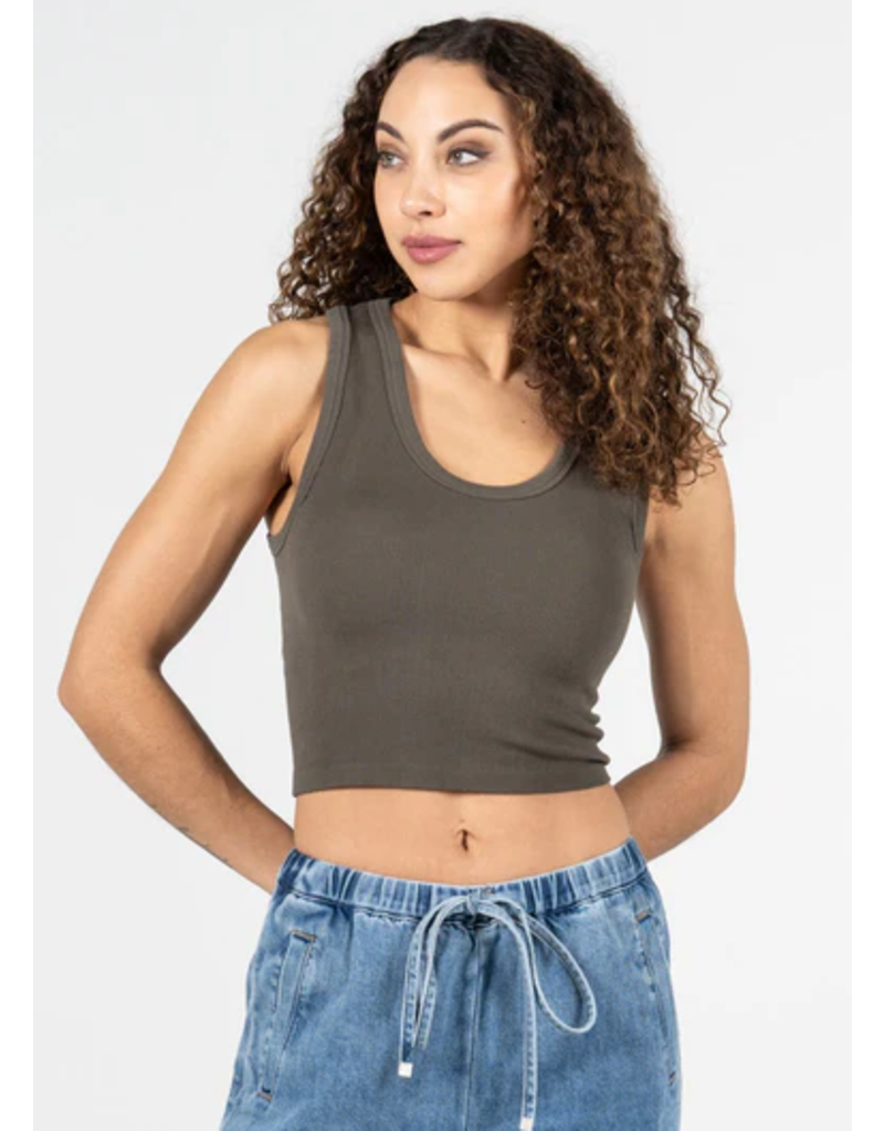 C'EST MOI BAMBOO DEEP SCOOP NECK TANK 1014