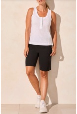 TRIBAL WHITE TANK w/HIDDEN SNAPS