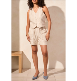 TRIBAL STRIPED VEST SAFARI - COTTON BLEND
