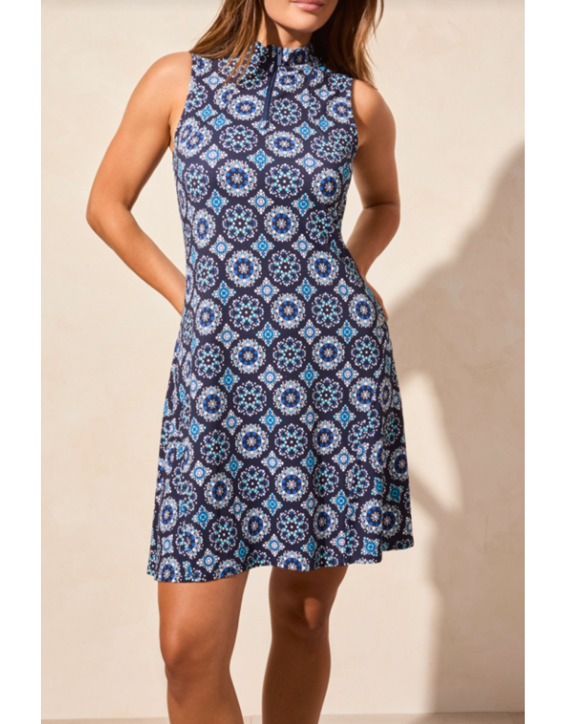 TRIBAL SLVLESS DRESS FLARE CUT RIVIERA