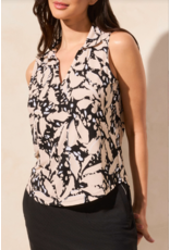 TRIBAL SLVLESS POLO TOP w/SHIRTAIL