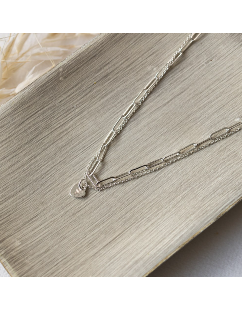 GLEE PAPER CLIP HEART NECKLACE