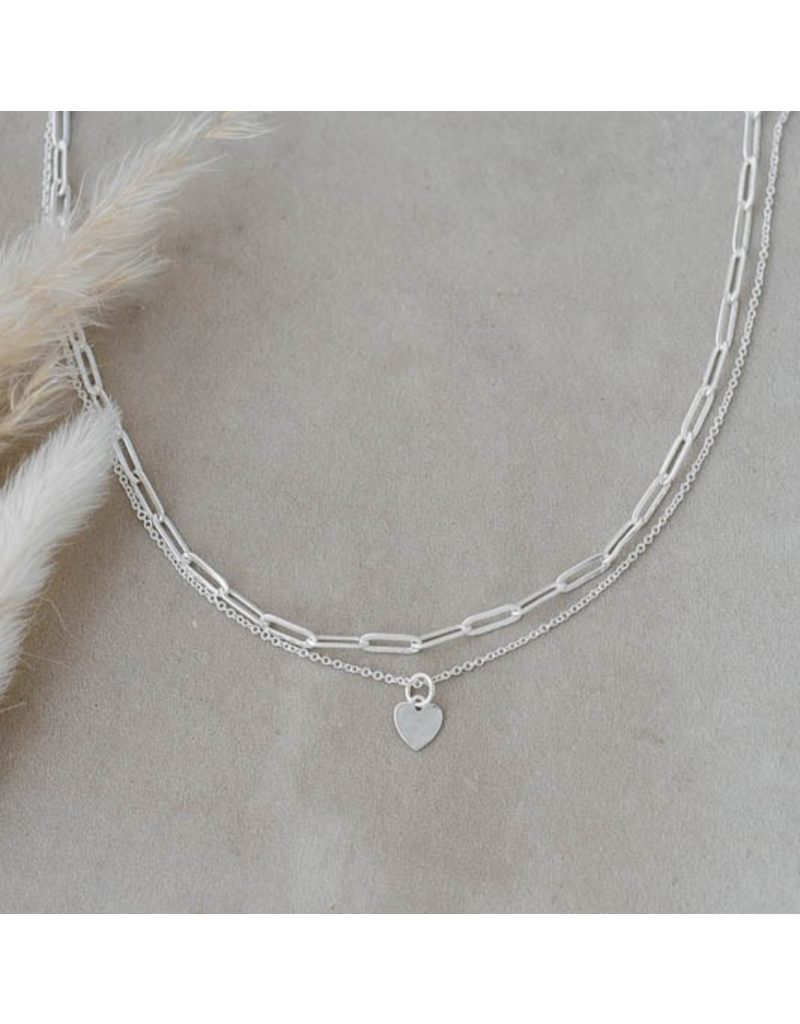 GLEE PAPER CLIP HEART NECKLACE