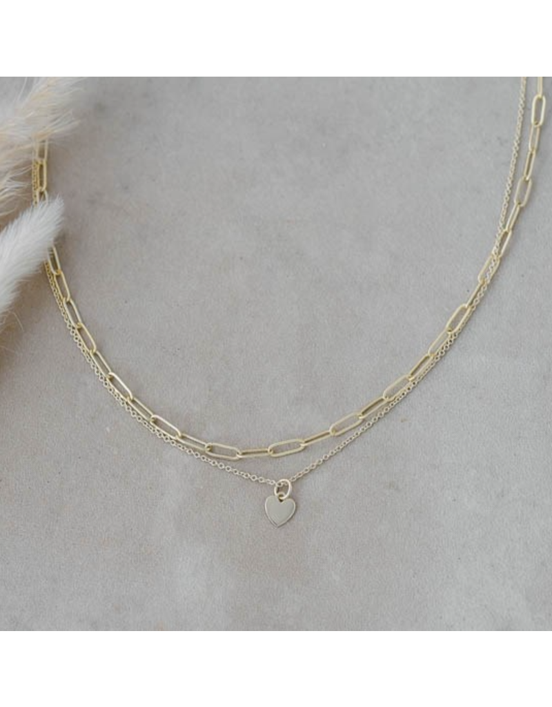 GLEE PAPER CLIP HEART NECKLACE