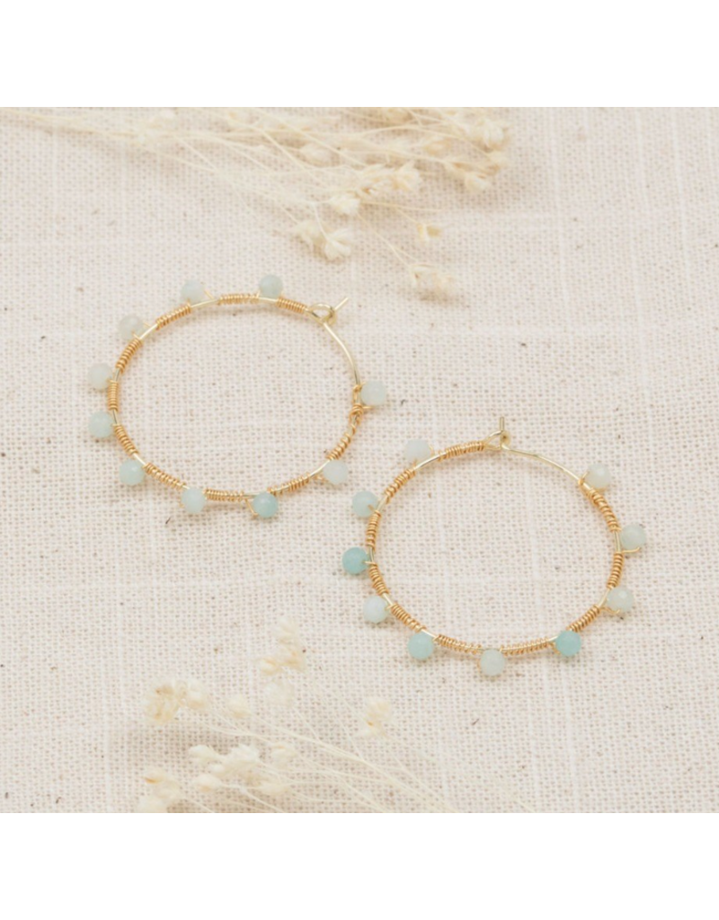 GLEE PRITTI HOOPS-AMAZONITE