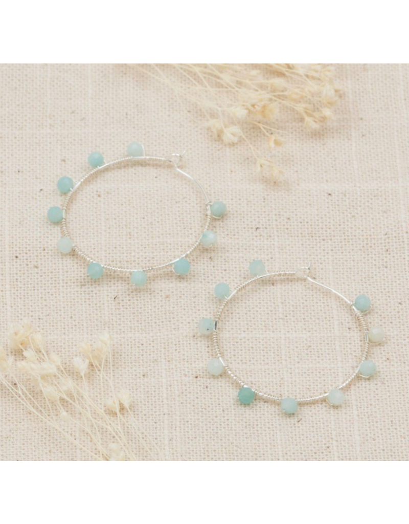 GLEE PRITTI HOOPS-AMAZONITE