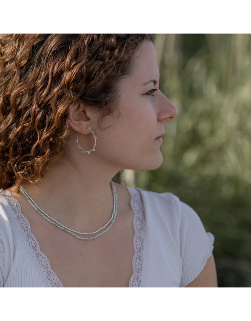 GLEE PRITTI HOOPS-AMAZONITE