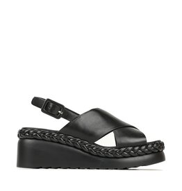 MELIA BLACK LEATHER SANDAL