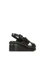 MELIA BLACK LEATHER SANDAL