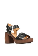 SPIRITED BLACK LEATHER CHUNKY HEEL