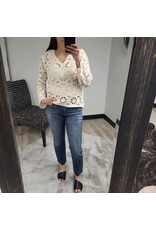 TRIBAL OPEN FANCY CROCHET SWEATER COCOMILK