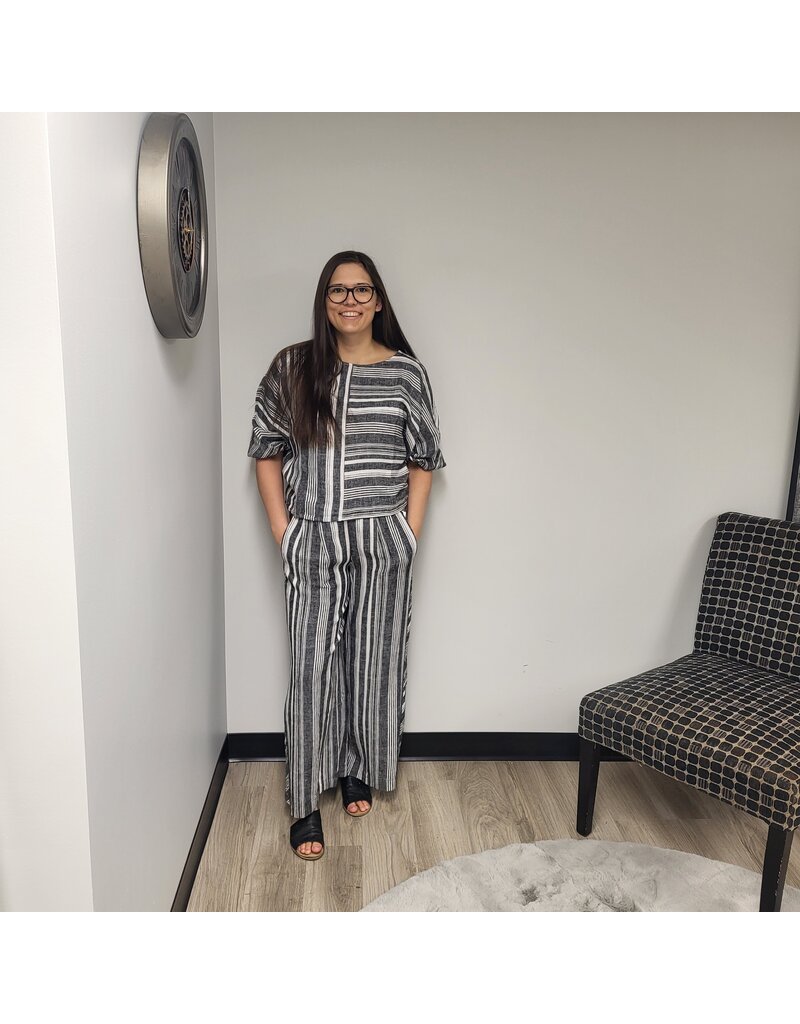TRIBAL PULL ON FLOWY WIDE LEG PANT