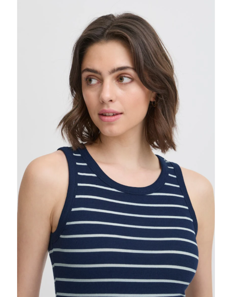HIZAMOND STRIPED TANK - COTTON BLEND